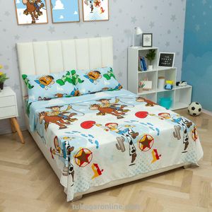 JUEGO DE SÁBANAS CAMA SEMIDOBLE DISNEY TOY STORY
