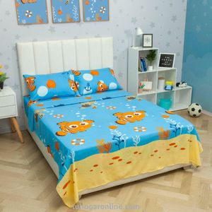 JUEGO DE SÁBANAS CAMA DOBLE DISNEY  BUSCANDO A NEMO