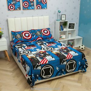 JUEGO DE SÁBANAS CAMA DOBLE MARVEL  AVENGERS
