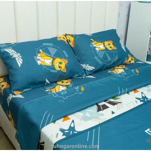 JUEGO DE SÁBANA CON CORTINAS CAMA SEMIDOBLE DISNEY LIGHTYEAR SOX